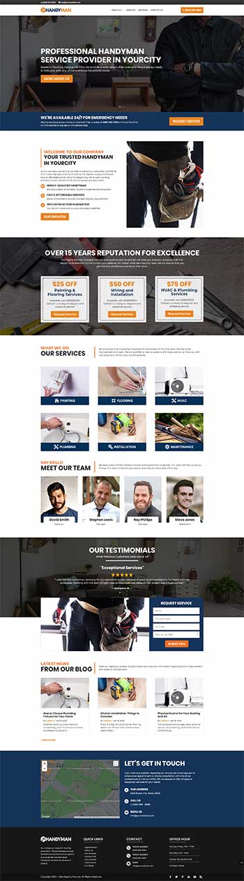 handyman website design