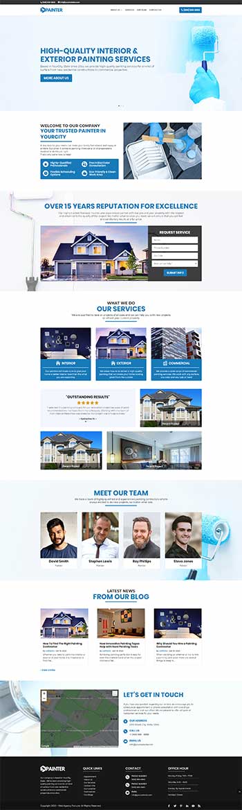 painter website design