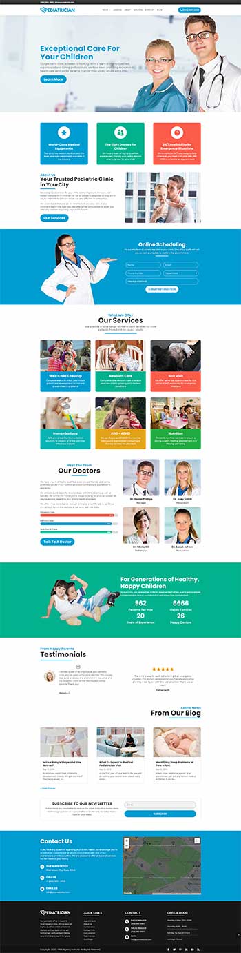 pediatrician website design